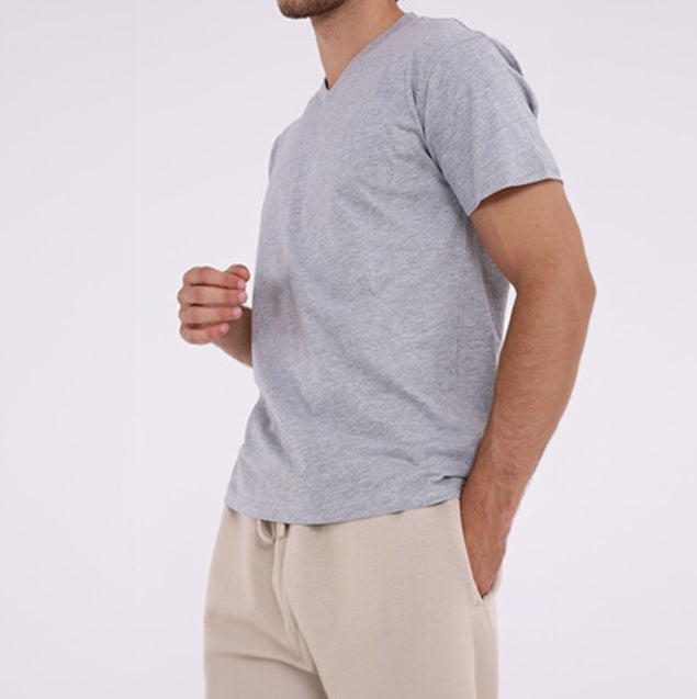 تيشيرت سبعه رمادي فاتح