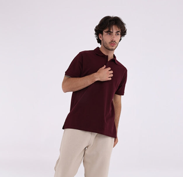 تيشيرت بولو عنابي