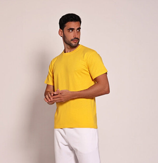 Unisex تيشيرت دائري اصفر