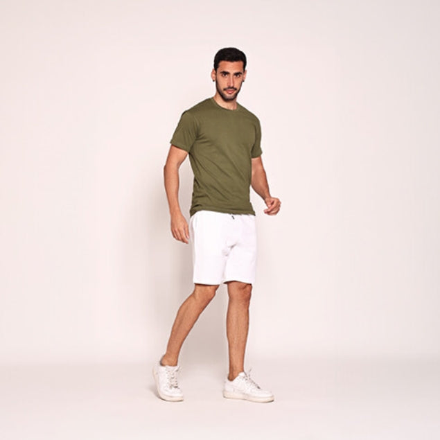 Unisex تيشيرت دائري زيتي