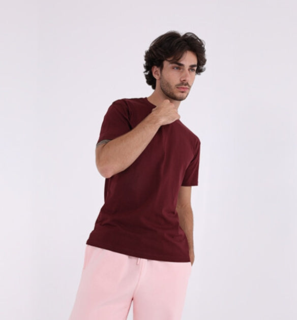 تيشيرت دائري عنابي