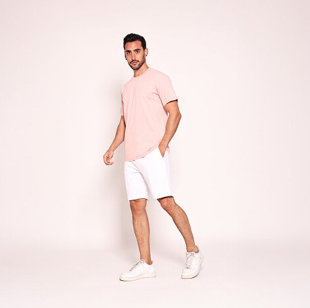 Unisex تيشيرت دائري وردي