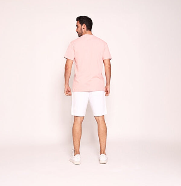 Unisex تيشيرت دائري وردي