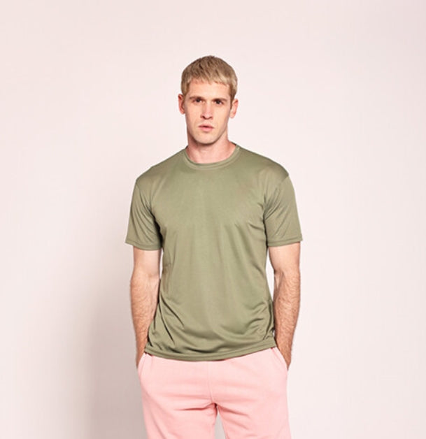 Unisex تيشيرت رياضي زيتي فاتح