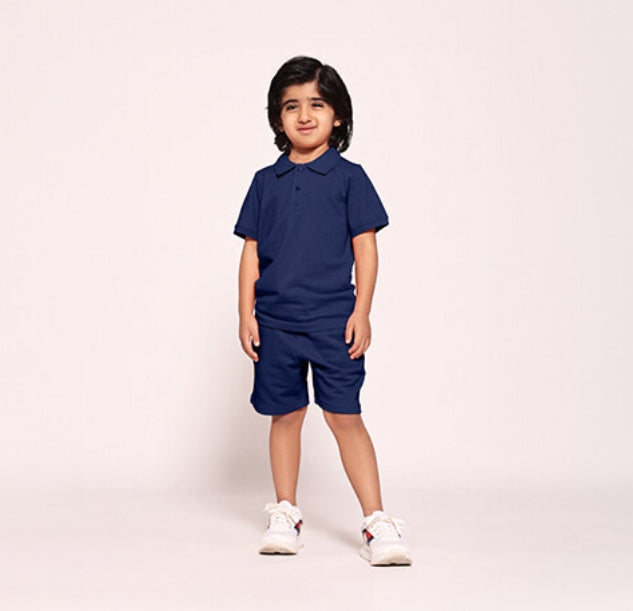 الأطفال تيشيرت بولو كحلي