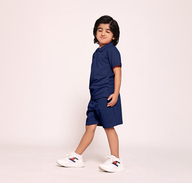 الأطفال تيشيرت بولو كحلي